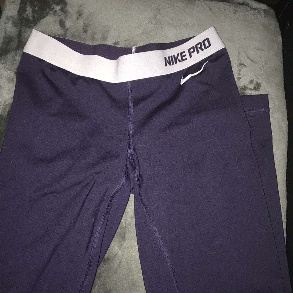 Nike pro dark purple and lavender leggings
